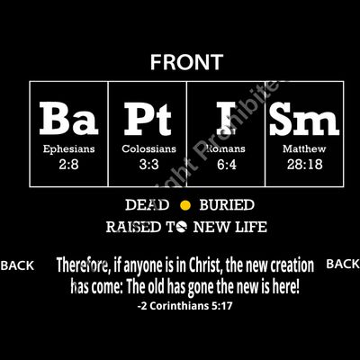 Crossroads Baptism Design - Front and Back (Full Chest Size Only) Thumbnail